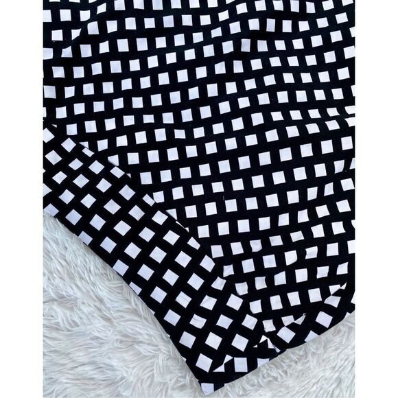 NEW RB Collection New York SZ 12 Black White Checkered Print Skirt - Picture 5 of 10